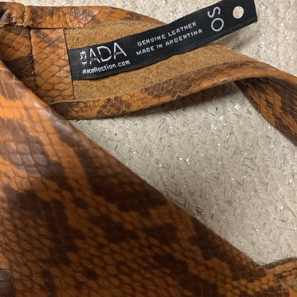 Anthropologie snake printed ADABelt brown new without tags main image 4